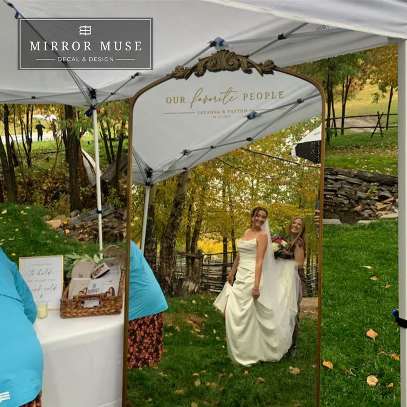 Seating Chart Sign - Wedding Mirror Decal - Our Favorite People image 19