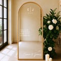 Custom Wedding Mirror Decal: Personalized Names & Date
