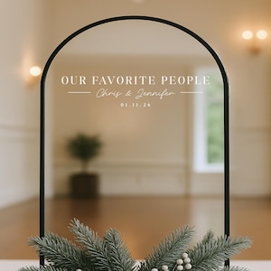 Wedding Mirror Decal | Personalized Seating Chart Vinyl Sticker