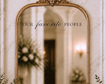 Wedding Mirror Decal: "Find Your Seat" Personalized Seating Chart Vinyl