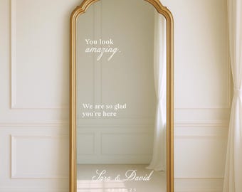 Custom Wedding Mirror Decal | Easy-to-apply Sticker