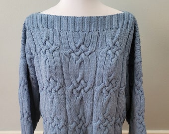 Mount Ellinor: vintage handknit boxy crop sweater