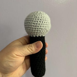 Drop the Mic: Silver and Black Microphone Plushie with Bling