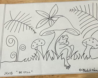 Orginalteppich-knüpfmuster: ""Be Still"""