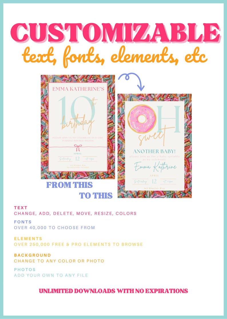 Editable Spa Party Invitation: Glam Birthday Invite (Digital File) image 7