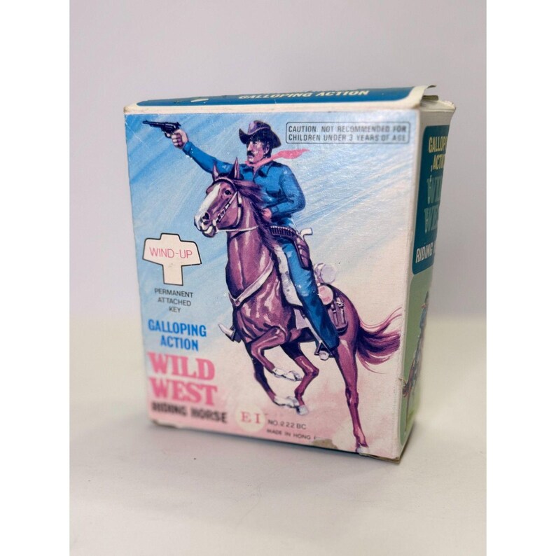 Courtland Rocking R Ranch Wind Up Vintage Wind-up Cowboy Horse Toy | Wild West Action Figure (original ...