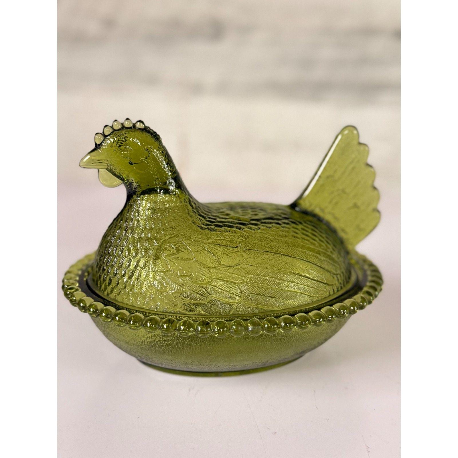 Indiana glass hen on a nest glass - Etsy 日本
