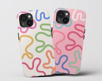Funky Lines Phone Case, lines phone case, Lines Samsung Case, abstract iphone, lines design case, wavy phone case, Iphone 13 Funky Case gift