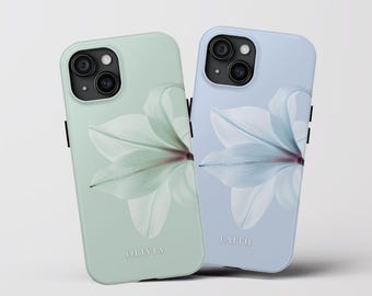 Personalized Name Lily Phone Case, 6 Color Themes Lily iPhone Case, Lily Samsung Galaxy Case, Lily Lovers Gift custom initials phone case