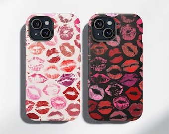 Lipstick Phone Case kiss phone case Red Lips Phone Case black kiss phone Pink Lips Phone Case kiss iphone case 16 15 14 13 12 11 X Pro Max
