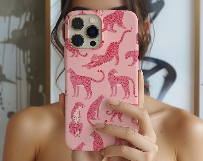 Featured listing image: Leopard Print Phone Case Pink Leopard Pattern Blue Leopard Pattern snow leopard pattern Iphone 15 Leopard iPhone 14 Leopard Iphone 13 12 11