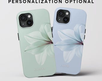 Personalized Name Lily Phone Case, 6 Color Themes Lily iPhone Case, Lily Samsung Galaxy Case, Lily Lovers Gift custom initials phone case