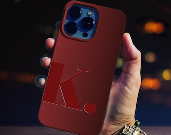 Custom Initials Phone Case, Custom letter phone case, Initials Phone Case Tough, initials iphone case, custom letter iphone, 36 Color Option