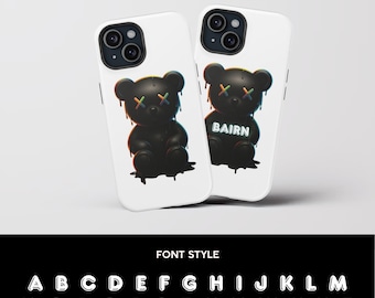Kawaii Bear Phone Case, Cute Bear phone case, bear iPhone case, teddy bear iPhone, Teddy Phone Case, cute teddy couple matching phone case