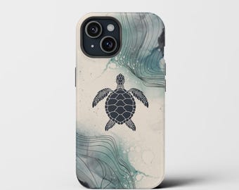 Tortoise Shell Phone Case sea turtle phone case Tortoise Iphone Case Ocean Turtle art personalized name iPhone 16 15 14 13 12 11 X Pro Max