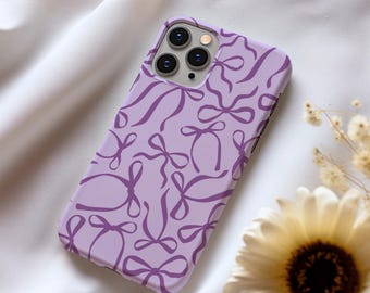 Lilac ribbon phone case Girly Bow phone case ribbon iphone case Lavender Iphone Case bow iPhone case Violet Phone Case Lavender phone case