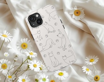 Personalized Cat Dog phone case, cat paw phone case, dog paw phone case, 10 Different Designs for iPhone, Samsung Galaxy Custom Phone Case