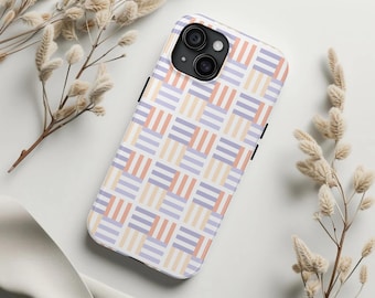 Personalized Unique Checker Style Phone Case for iPhone and Samsung, 8 Color Themes Modern Checker iPhone Case and Checker Samsung Case