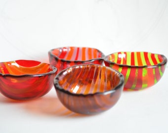 Colorfull Murano glass dipping sauce bowls