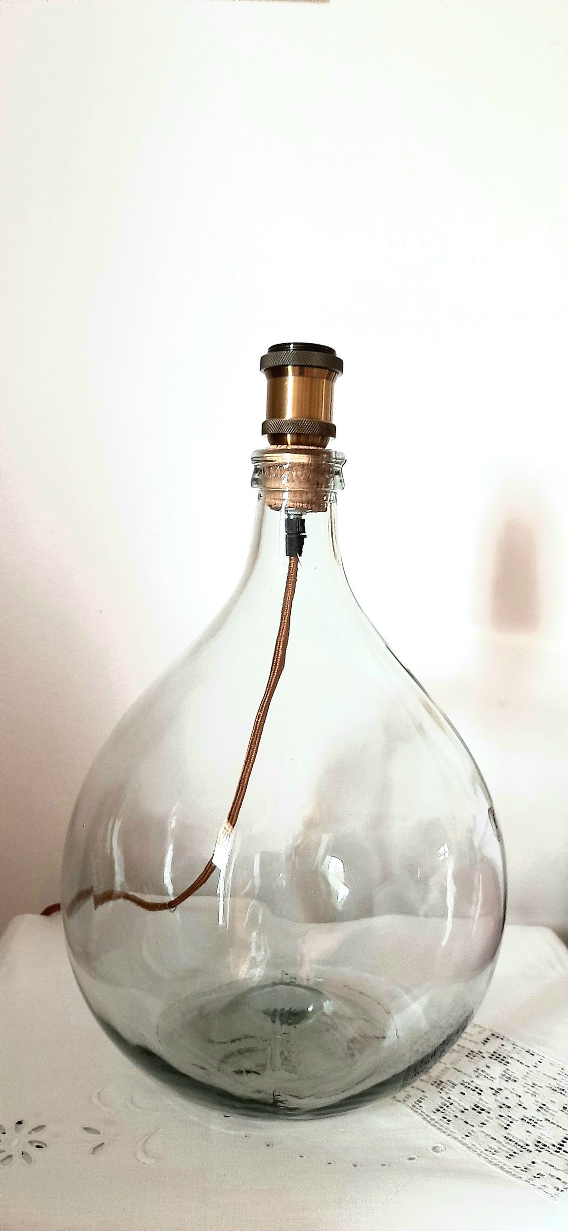 Modern Glass Bottle Lamp Base Large Glass Table Lamp Etsy