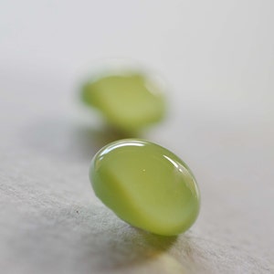 Mint green honey glass earrings handmade in Italy image 3