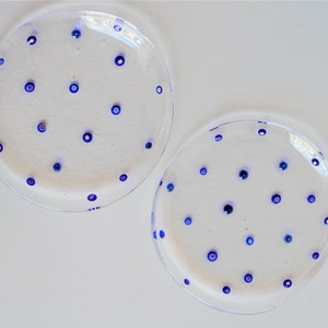 Set om 2, Murano-glas desserttallrik: Lapisstjärna Millefiori-inläggning