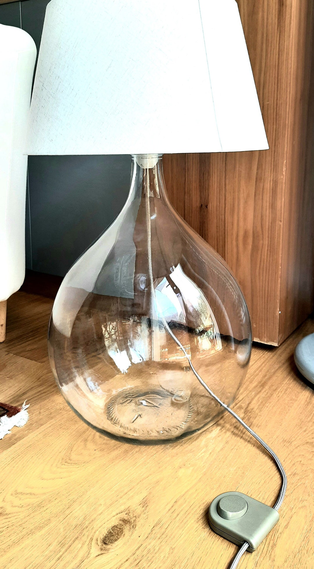 Modern Glass Bottle Lamp Base, Large Glass Table Lamp Etsy
