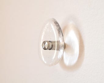 Nr.91 Eiform Muranoglas Wandhaken aus Glas