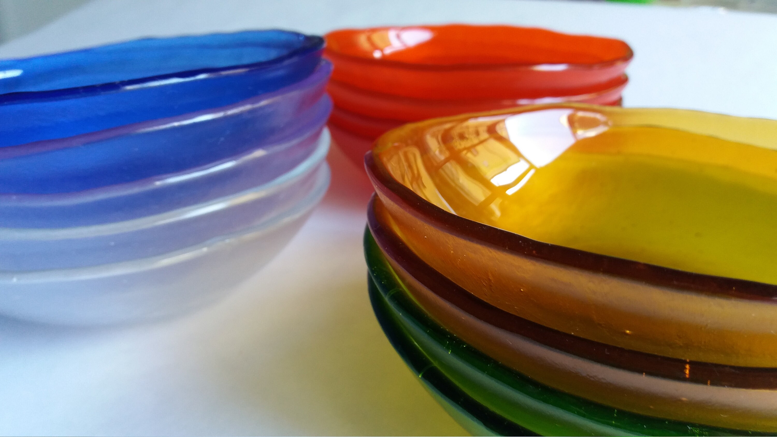 Set of 3 small glass bowls Small custom color glass bowls Etsy