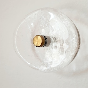 Nr. 44 Abstrakte Murano Glas Wandhaken in Klar Glas