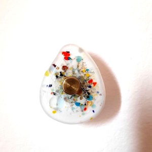 Murano Glass Seashell Wall Hook: Colorful Fused Glass Home Decor