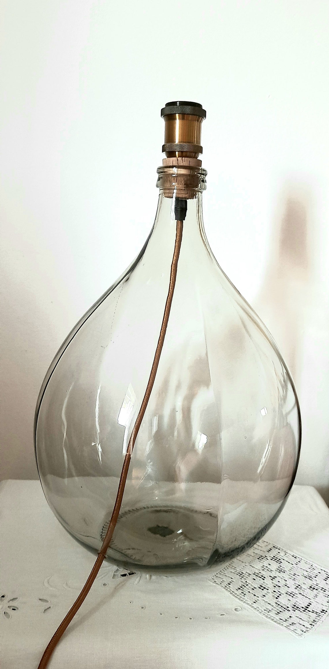 Modern Glass Bottle Lamp Base Large Glass Table Lamp Etsy