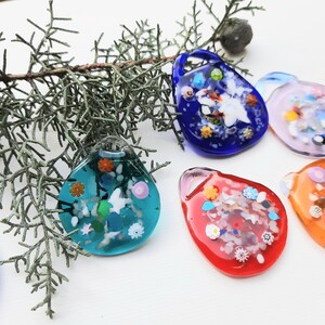 Flower chest Floral Millefiori Glass Christmas Ornaments - Vibrant and Unique Holiday Decor
