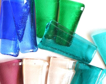 Set di 4 cucchiai per erbe aromatiche in vetro di Murano colorato - Accessorio da cucina artigianale