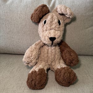 Hand Knit Chunky Puppy Dog Plush