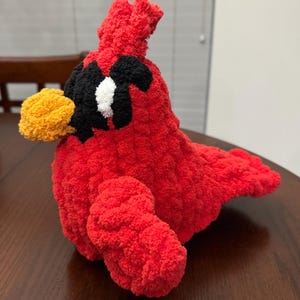 Hand Knit Cardinal Plush