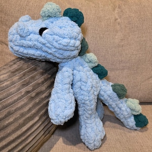 Hand Knit Chunky Dinosaur T-Rex Plush