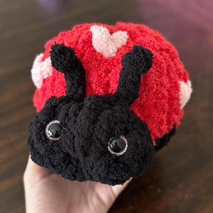 Hand Knit Chunky Ladybug Plush