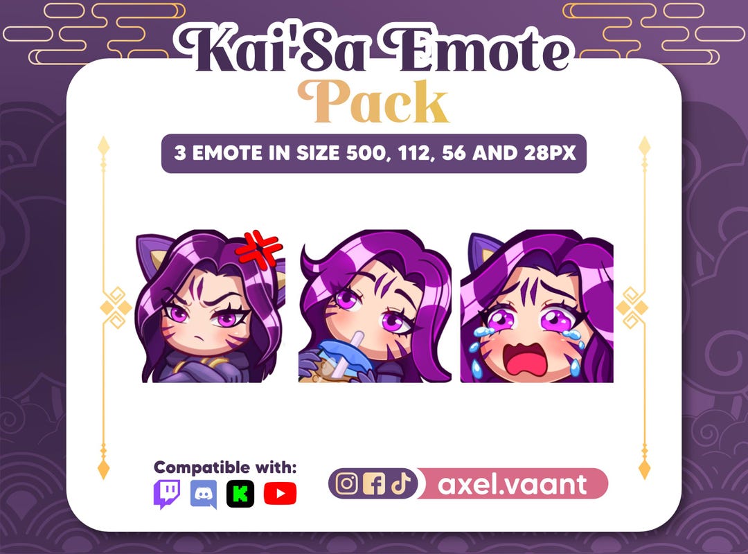 Kai'sa Emotes Pack | Twitch Stream Emotes (PNG - Etsy