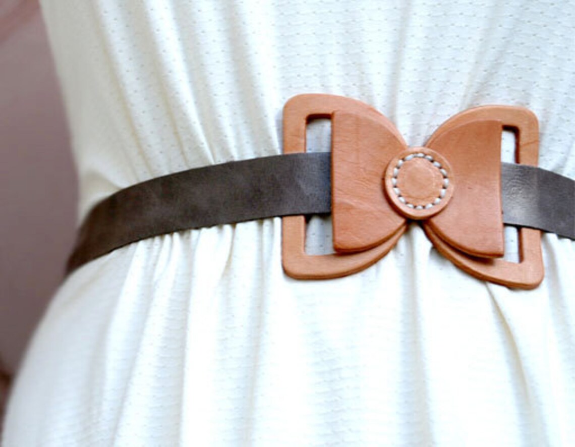 Leather Bow Belt Black Bow Belt Dress Bow Belt Women Etsy