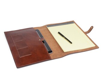 Leather iPad accessory , Leather iPad case , iPad Cover, Leather Folder, leather paper cover,  gift for business travelers , leather journal