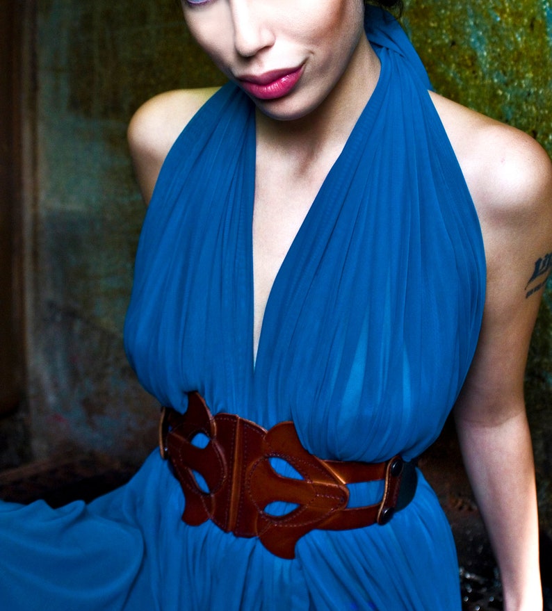 LEATHER FASHION BELT Wide Leather Belt Brown Belt Etsy