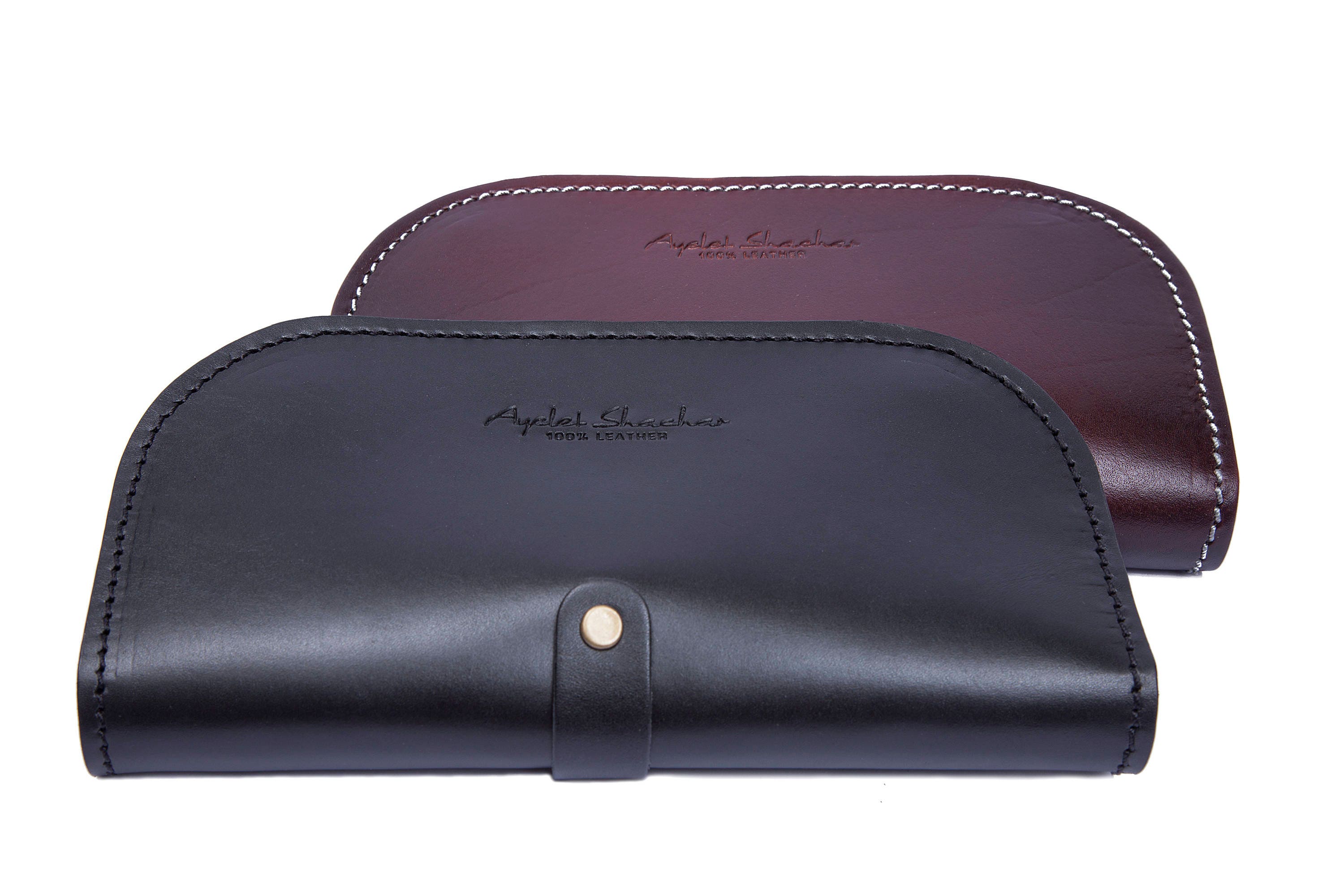 Genuine brown leather wallet for women designer handmade Etsy