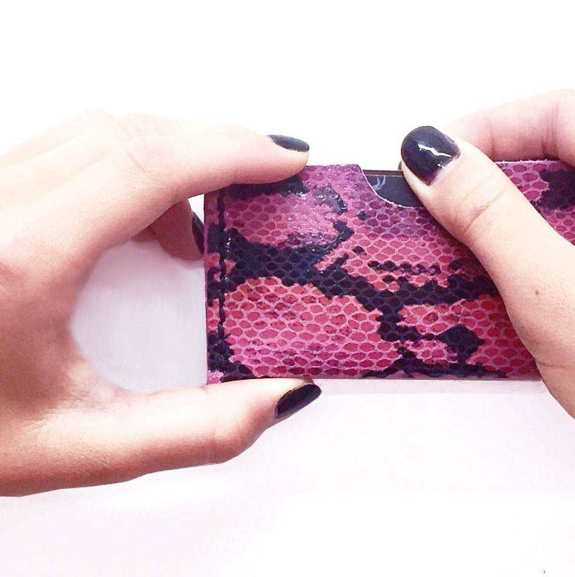 Business Leather Card Holder / Credit Card Case / Leather Card Etsy