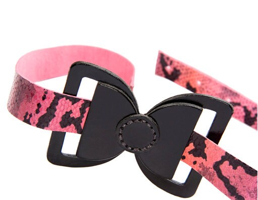 Bow Belt Pink Snakeskin belt bow belt waist belt hip | Etsy