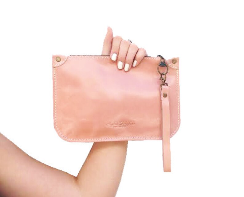 Gray Leather Clutch / Women Clutches / Woman Leather Clutch / Etsy