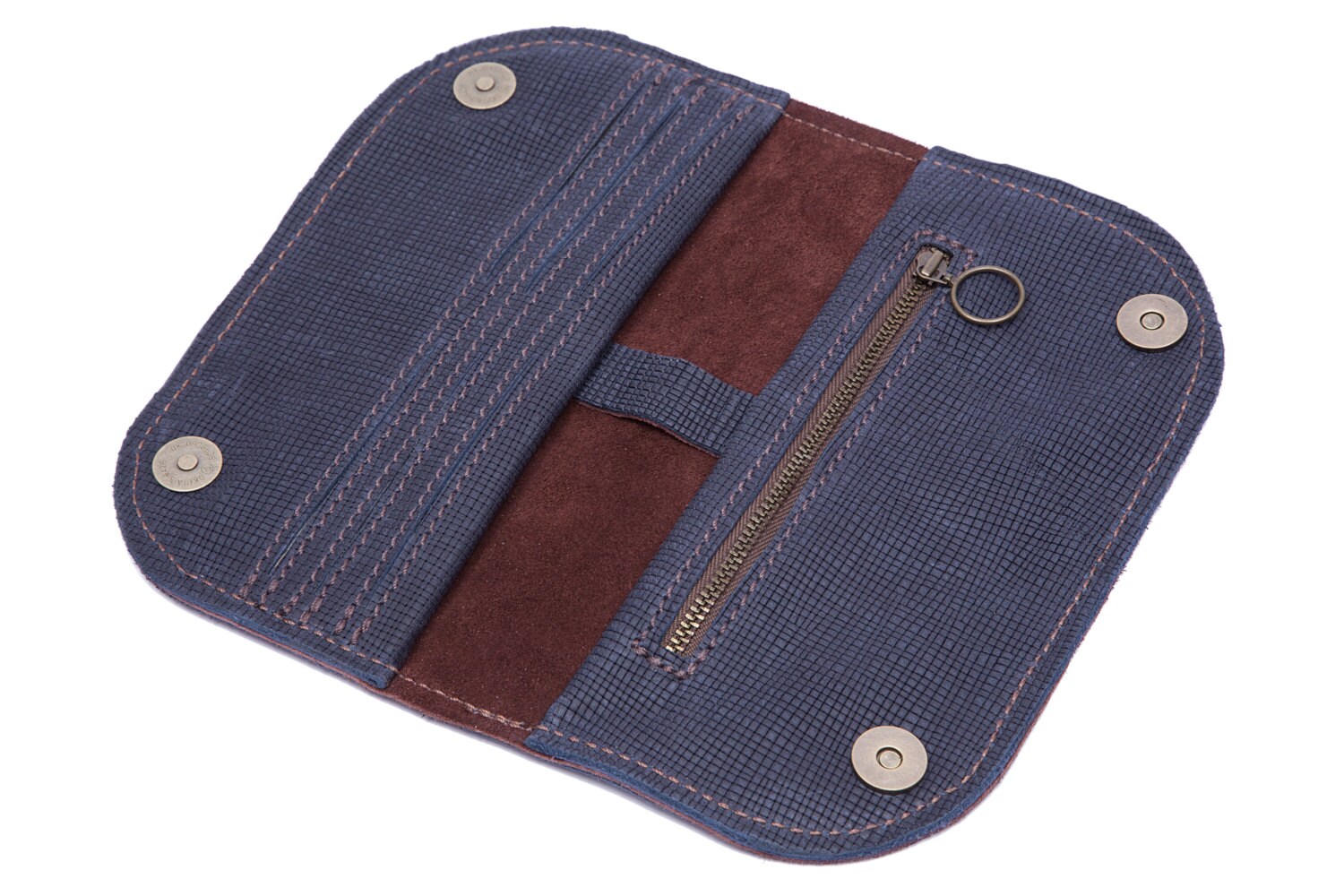 Genuine brown leather wallet for women designer handmade Etsy