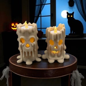 Spooky Melting Candles 3D Printed Tea light Holders 4 pack tea light included.