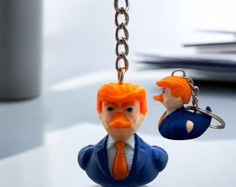 Donald Trump Duck Keychain – 3D Printed Political Gag Gift