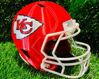 3D Printed Kansas City Chiefs Mini Helmet: Collectible - Memorabilia - Sports - Football - Man Cave